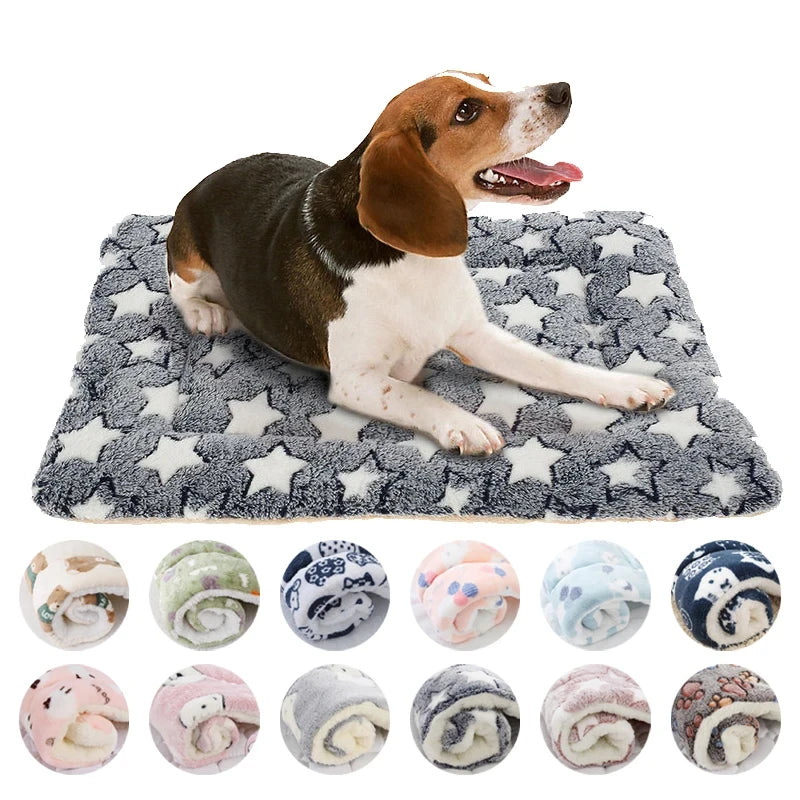 🛏️ Flannel Pet Sleeping Mat – Soft Cushion Bed for Dogs & Cats