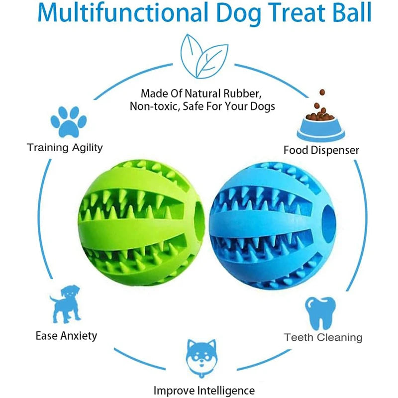 🎾 Interactive Rubber Chew Ball – Treat-Dispensing Toy for Dogs & Cats