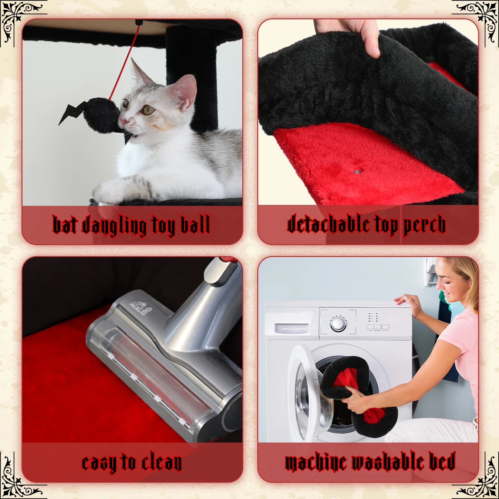 🐱 Multi-Level Luxury Cat Tree – Scratching Post Tower with Condo House for Indoor Cats