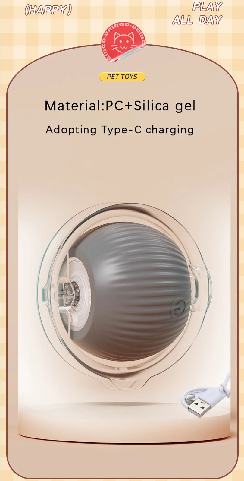 🐱 Motion-Activated Rolling Cat Toy – Fast Hide and Seek Fun for Cats