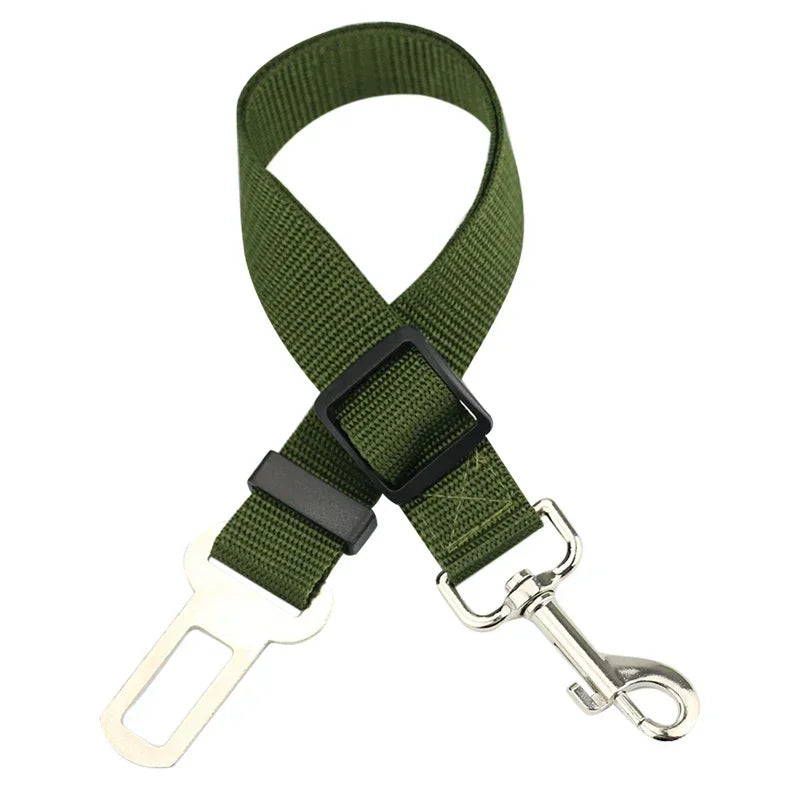 🚗 Adjustable Pet Car Seat Belt – Safety Harness Lead Clip for Dogs & Cats