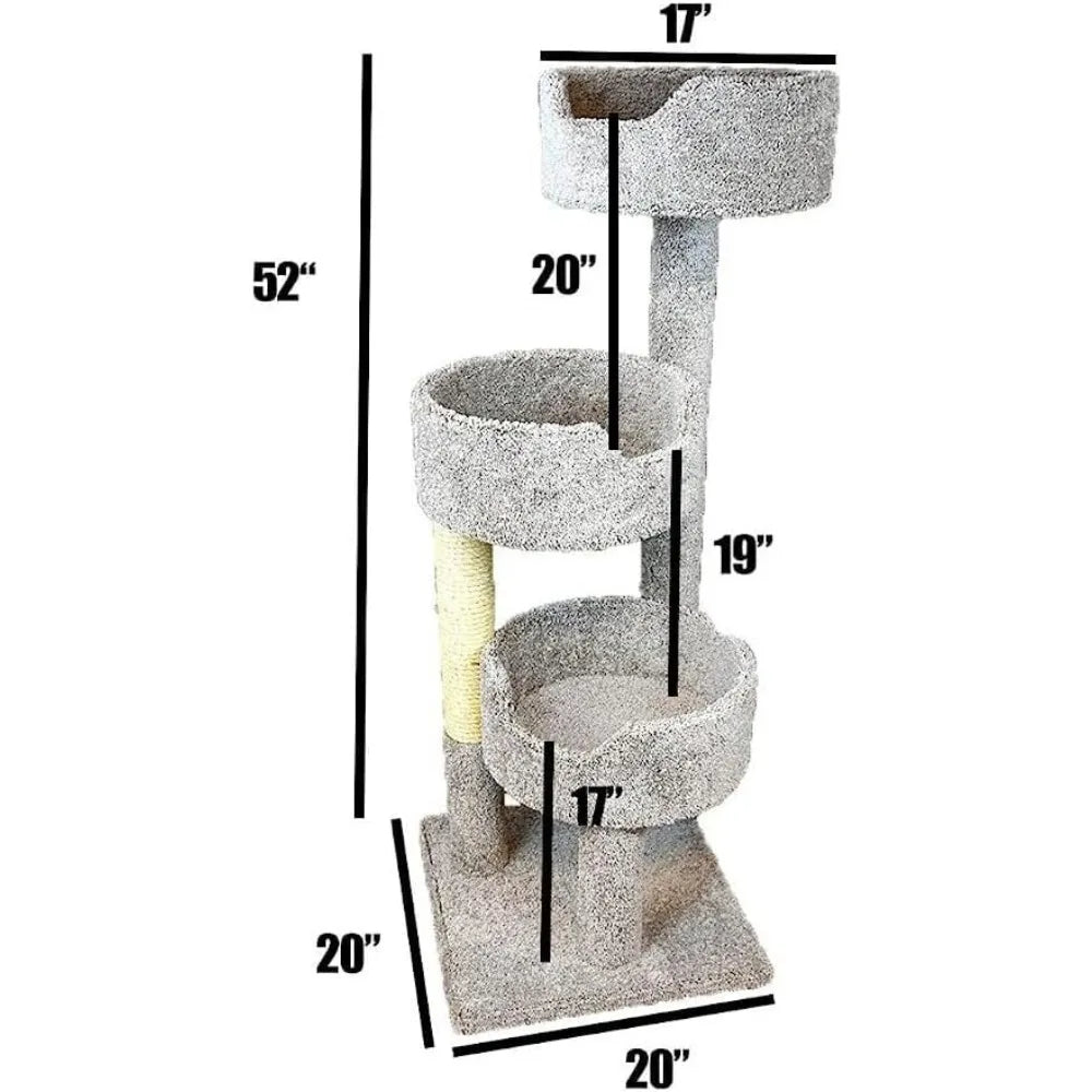 🏰 Deluxe Multi-Level Cat Tower – Spacious Tree for Large Cats with Perches & Scratching Posts