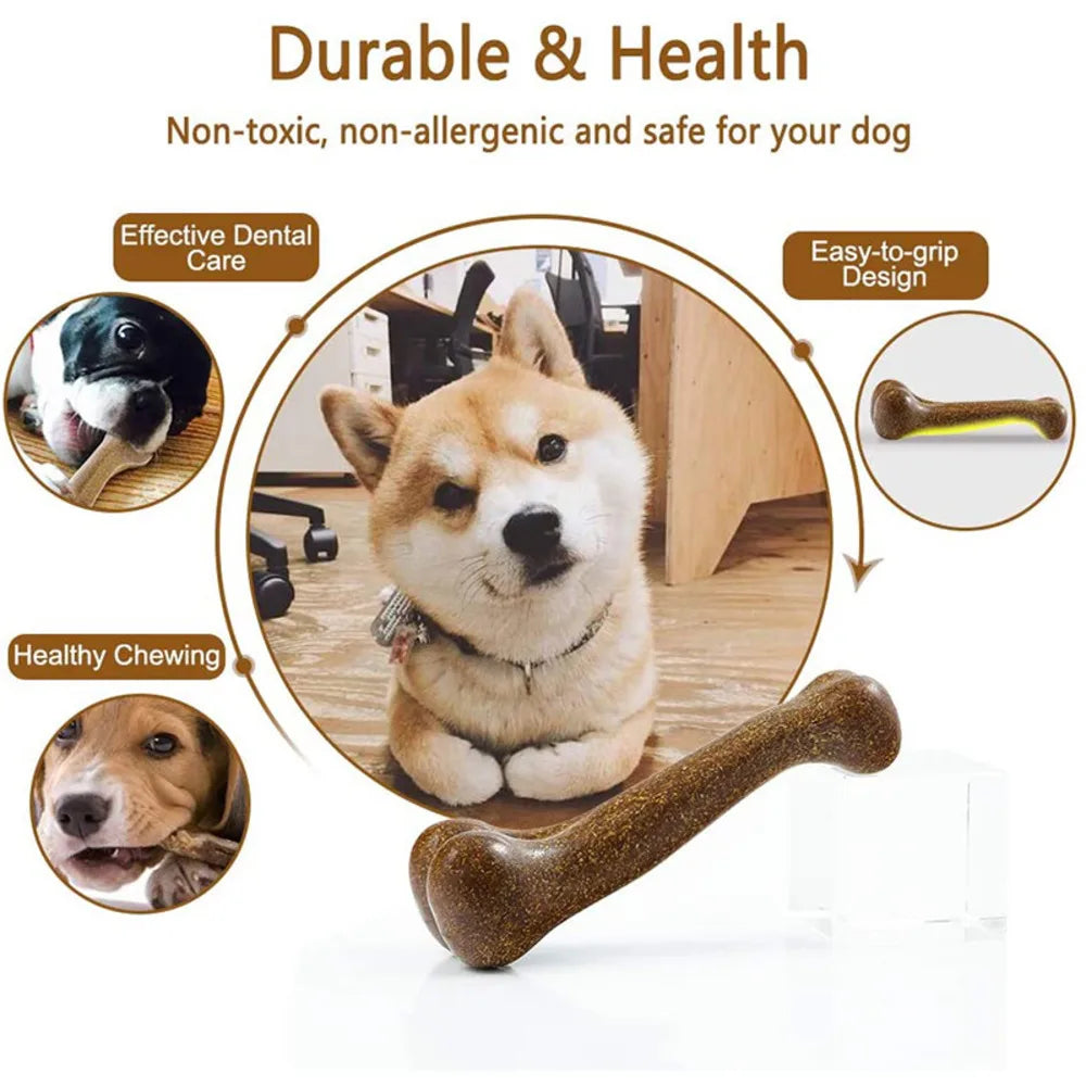 Nearly Indestructible Dog Bone Chew Toy – Natural, Non-Toxic & Dental-Friendly