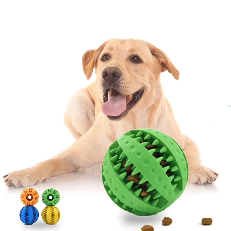 🐾 Silicone Interactive Dog Chew Ball – Bite-Resistant and Tooth-Cleaning Toy (5/6/7cm Sizes)
