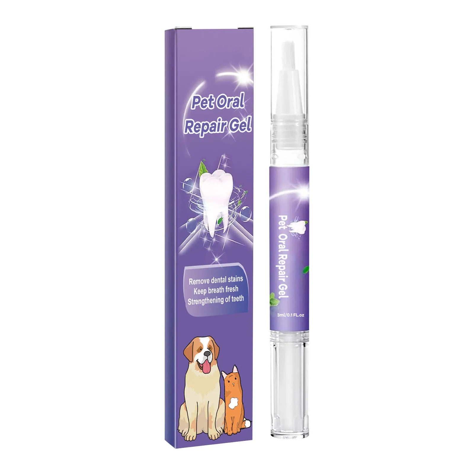 3ml Pet Oral Gel – No-Brush Dental Care for Dogs & Cats
