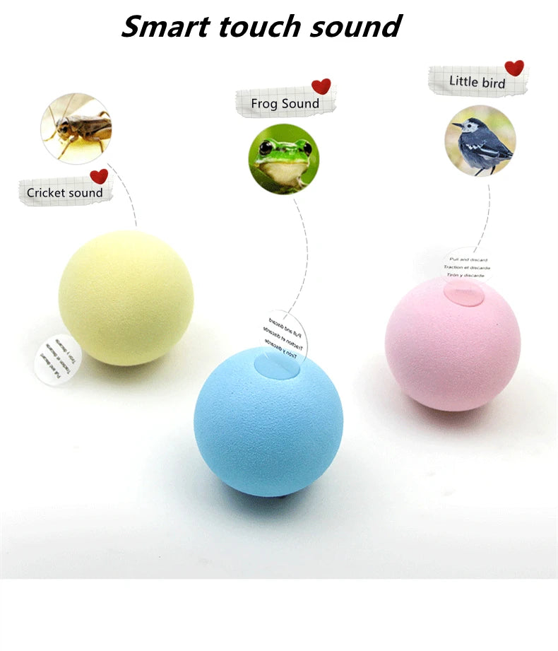 🎾 Smart Interactive Catnip Ball – Plush Electric Squeak Toy for Cats & Kittens