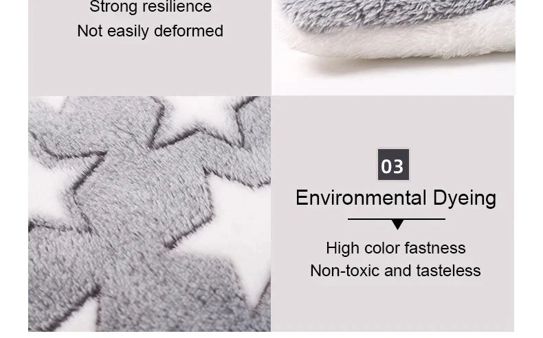 🛏️ Flannel Pet Sleeping Mat – Soft Cushion Bed for Dogs & Cats