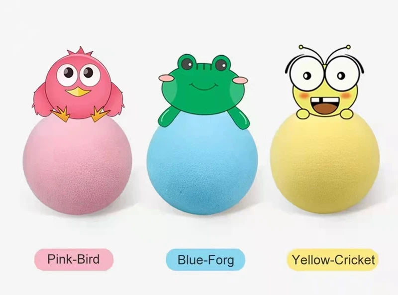 🎾 Smart Interactive Catnip Ball – Plush Electric Squeak Toy for Cats & Kittens