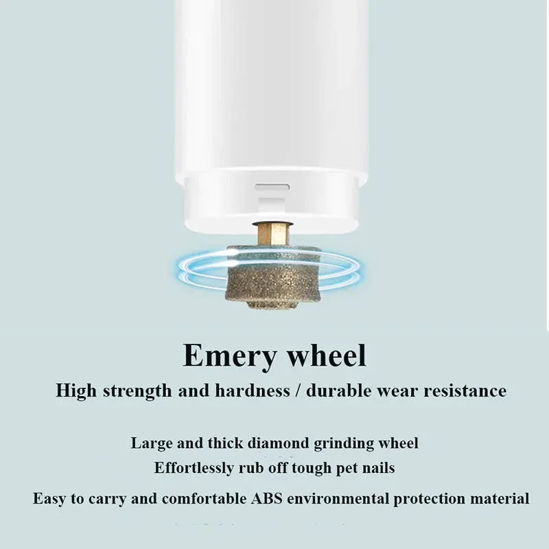 Electric Dog Nail Clippers with LED Light – Quiet, USB Rechargeable Pet Nail Grinder for Dogs & Cats