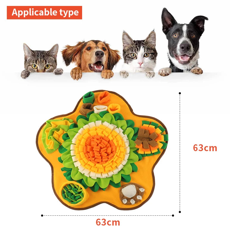 Multi-Functional Sniff Mat – Dog Feeding, Treat Dispenser & Game in One