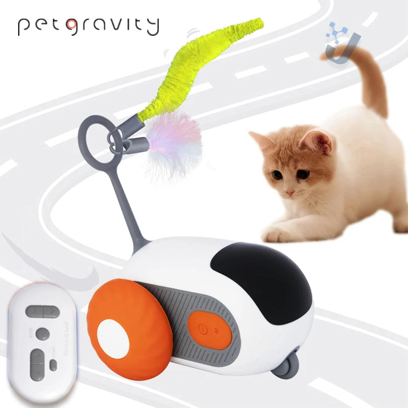 🚗 Smart Interactive Pet Car Toy – Remote-Controlled Fun for Cats and Dogs