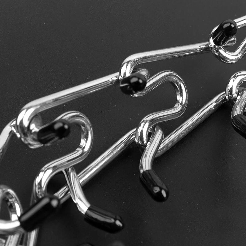 🐾 Adjustable Stainless Steel Dog Training Collar – Detachable Prong Chain for Behavior Correction