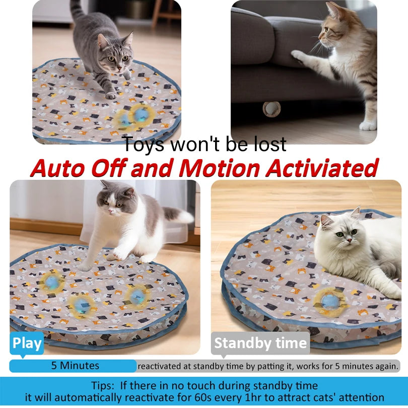 🐱 Motion-Activated Rolling Cat Toy – Fast Hide and Seek Fun for Cats