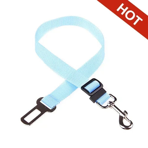 🚗 Adjustable Pet Car Seat Belt – Safety Harness Lead Clip for Dogs & Cats