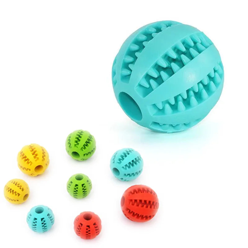 🐾 Silicone Interactive Dog Chew Ball – Bite-Resistant and Tooth-Cleaning Toy (5/6/7cm Sizes)