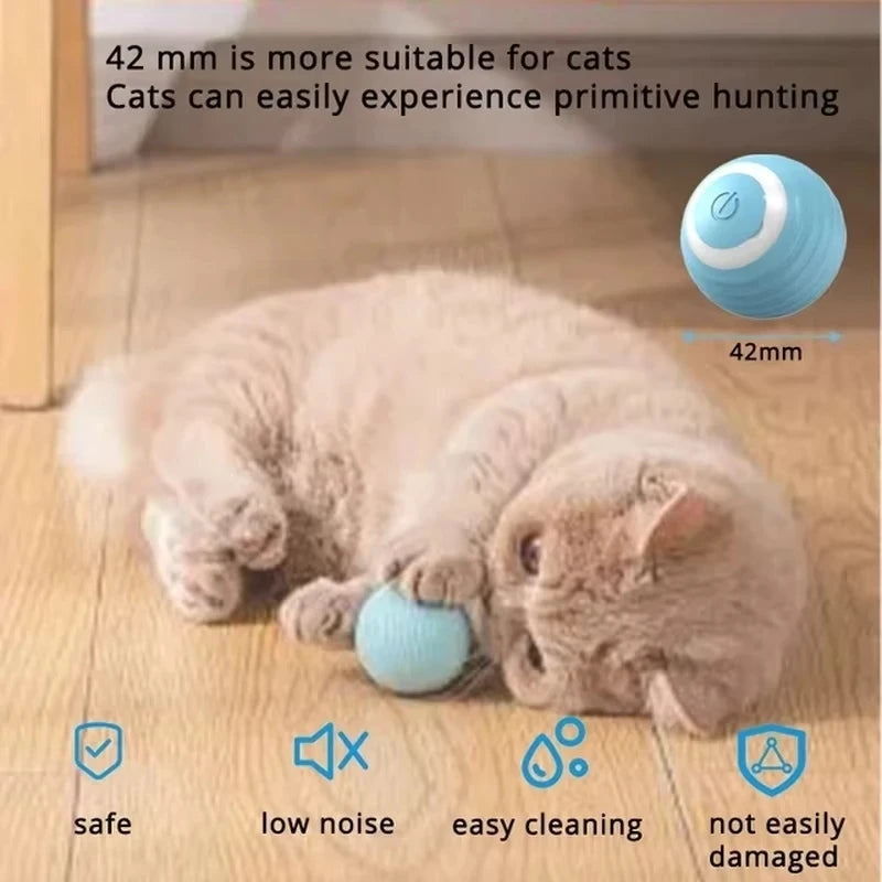 ⚡ Power Ball Cat Toy – USB Rechargeable Smart Rolling Ball for Indoor Cats