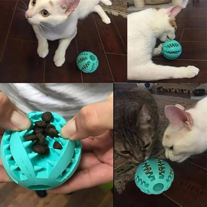 🎾 Interactive Rubber Chew Ball – Treat-Dispensing Toy for Dogs & Cats