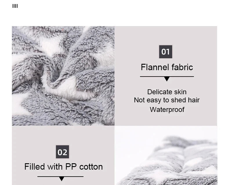 🛏️ Flannel Pet Sleeping Mat – Soft Cushion Bed for Dogs & Cats