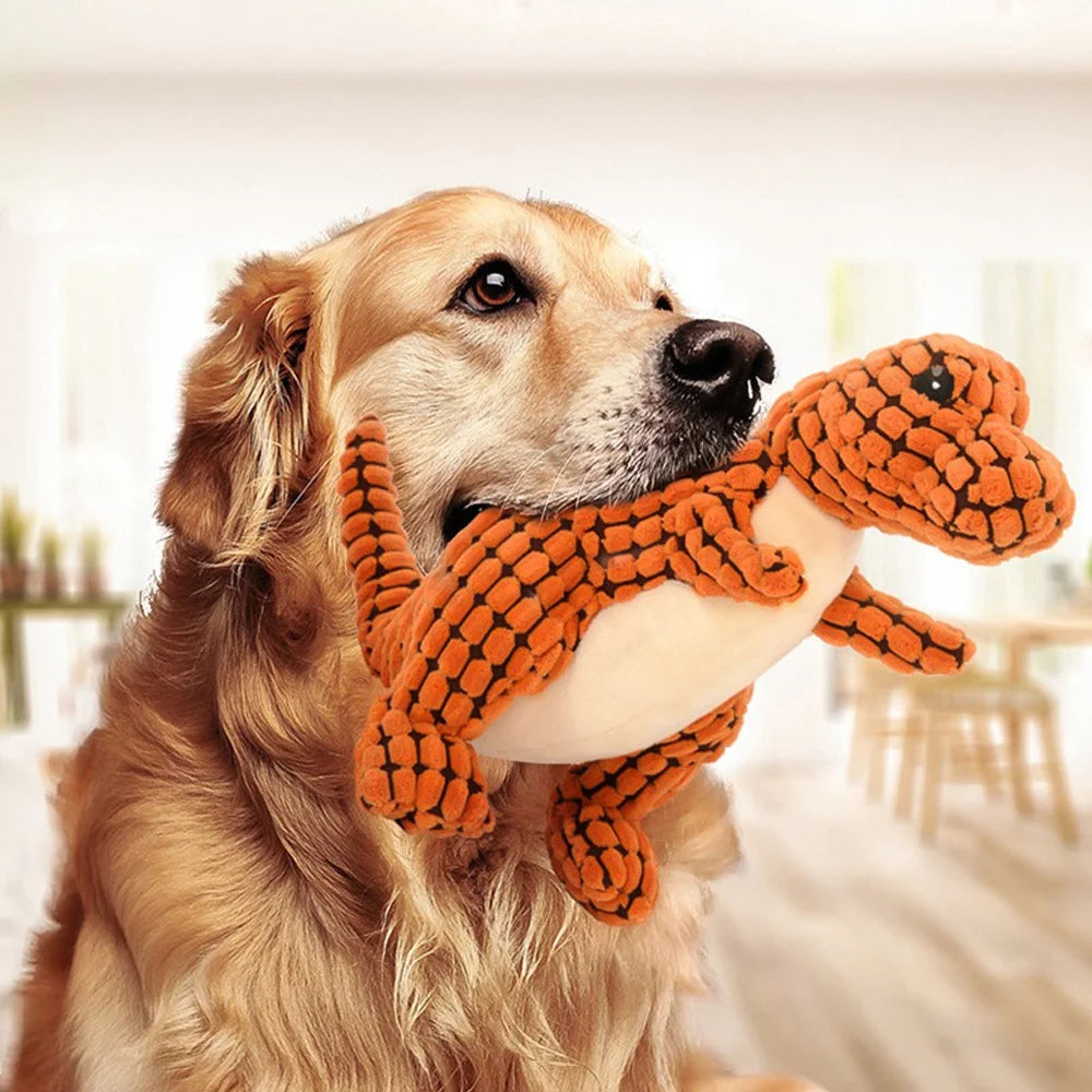 🦕 Plush Dinosaur Stuffed Dog Toy – Interactive & Stuffed Chew Toy for Dogs
