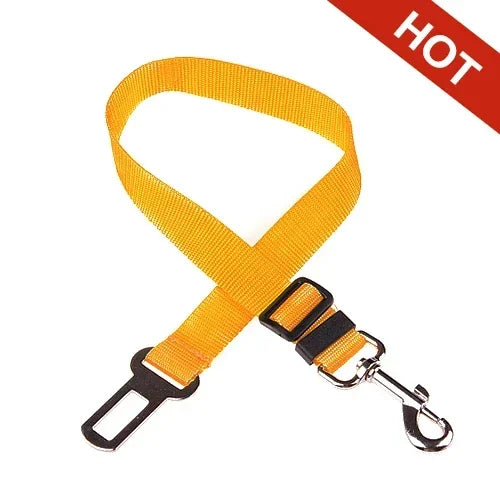 🚗 Adjustable Pet Car Seat Belt – Safety Harness Lead Clip for Dogs & Cats