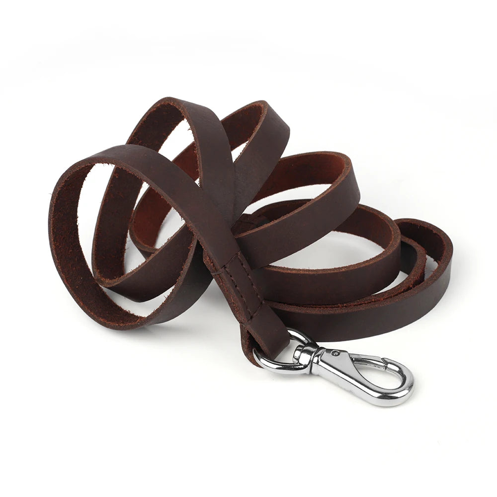 :  🐾 Durable Leather Dog Leash – Heavy-Duty Outdoor Lead for Medium & Large Dogs