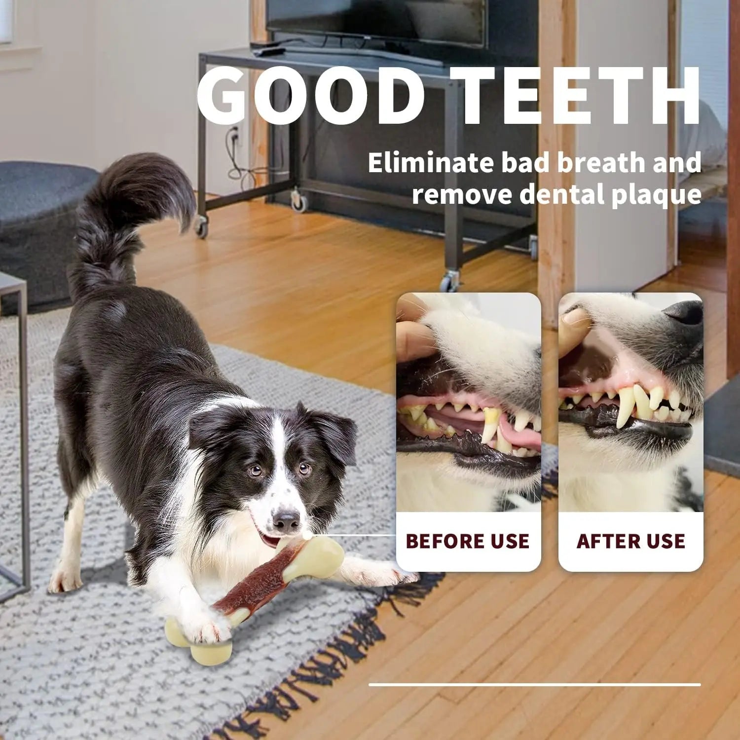 🦴 All For Paws Indestructible Nylon Bone – Beef-Flavored Chew Toy for Aggressive Chewers