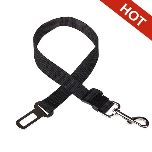 🚗 Adjustable Pet Car Seat Belt – Safety Harness Lead Clip for Dogs & Cats