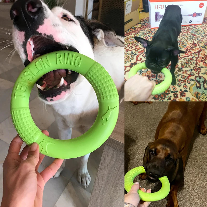 🎯 Dog Training Ring Puller Toy – Chewable Flying Disk for Outdoor Play &amp; Training