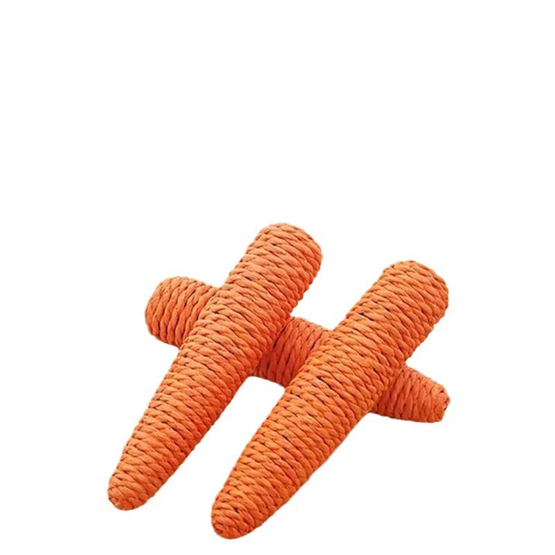 🥕 Audible Carrot Cat Toy – Tickling Molar Stick & Scratching Fun for Cats & Kittens