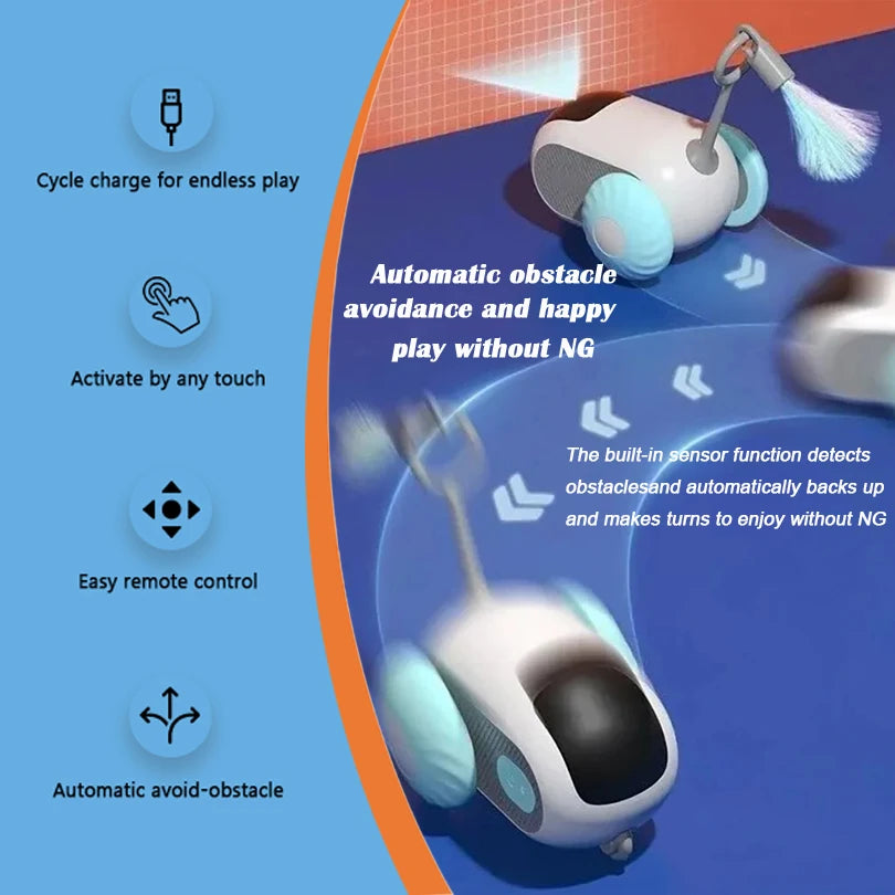 🚗 Smart Interactive Pet Car Toy – Remote-Controlled Fun for Cats and Dogs