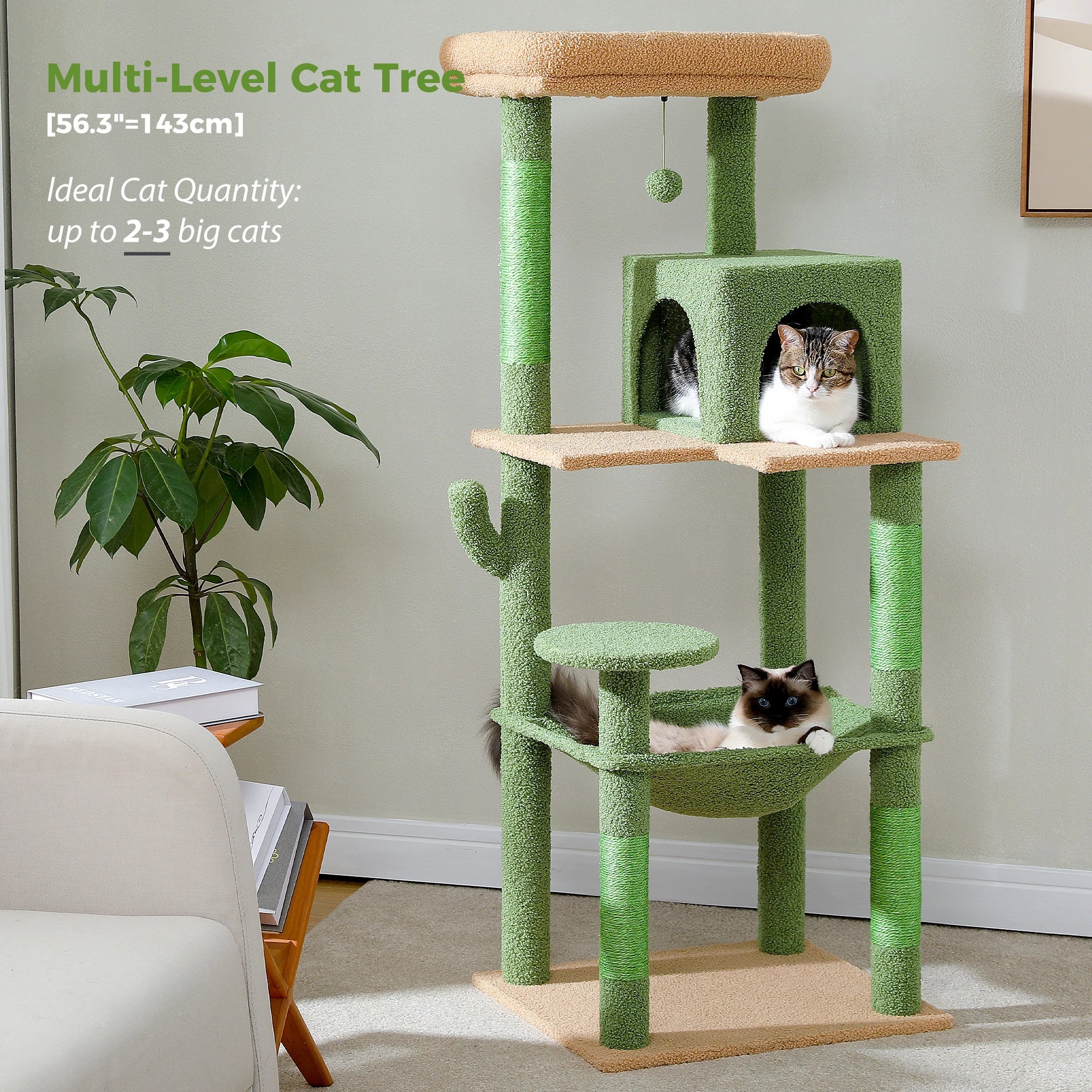 🐱 Multi-Level Luxury Cat Tree – Scratching Post Tower with Condo House for Indoor Cats
