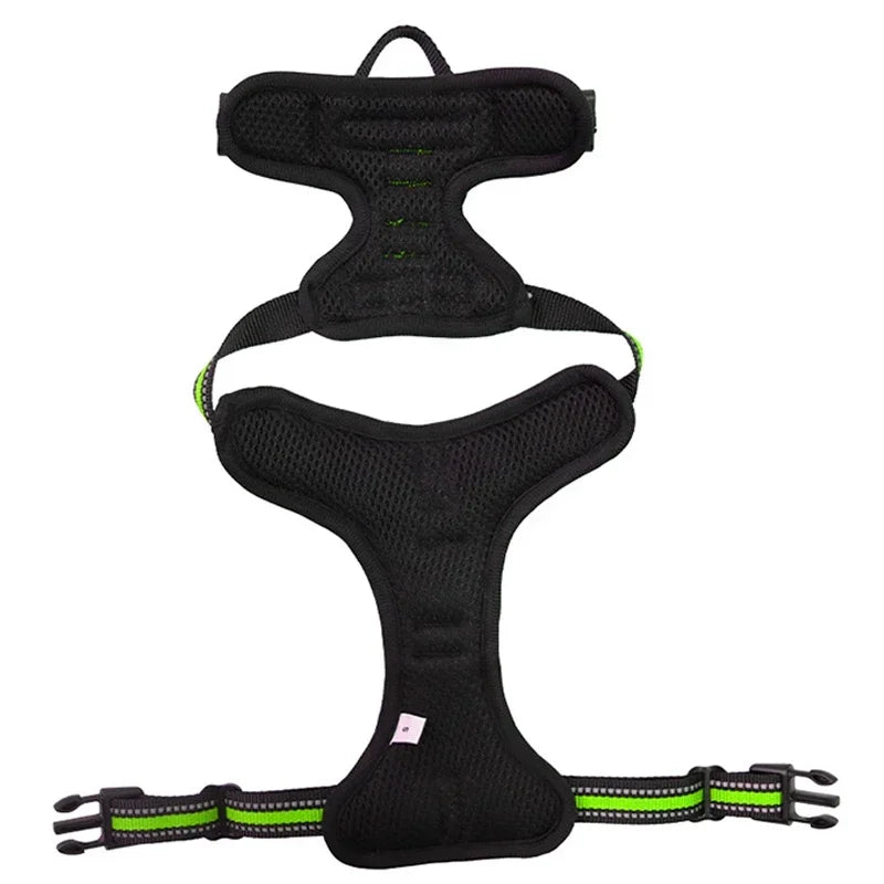 Adjustable Reflective Nylon Dog Harness – No-Pull Vest for Small and Large Dogs