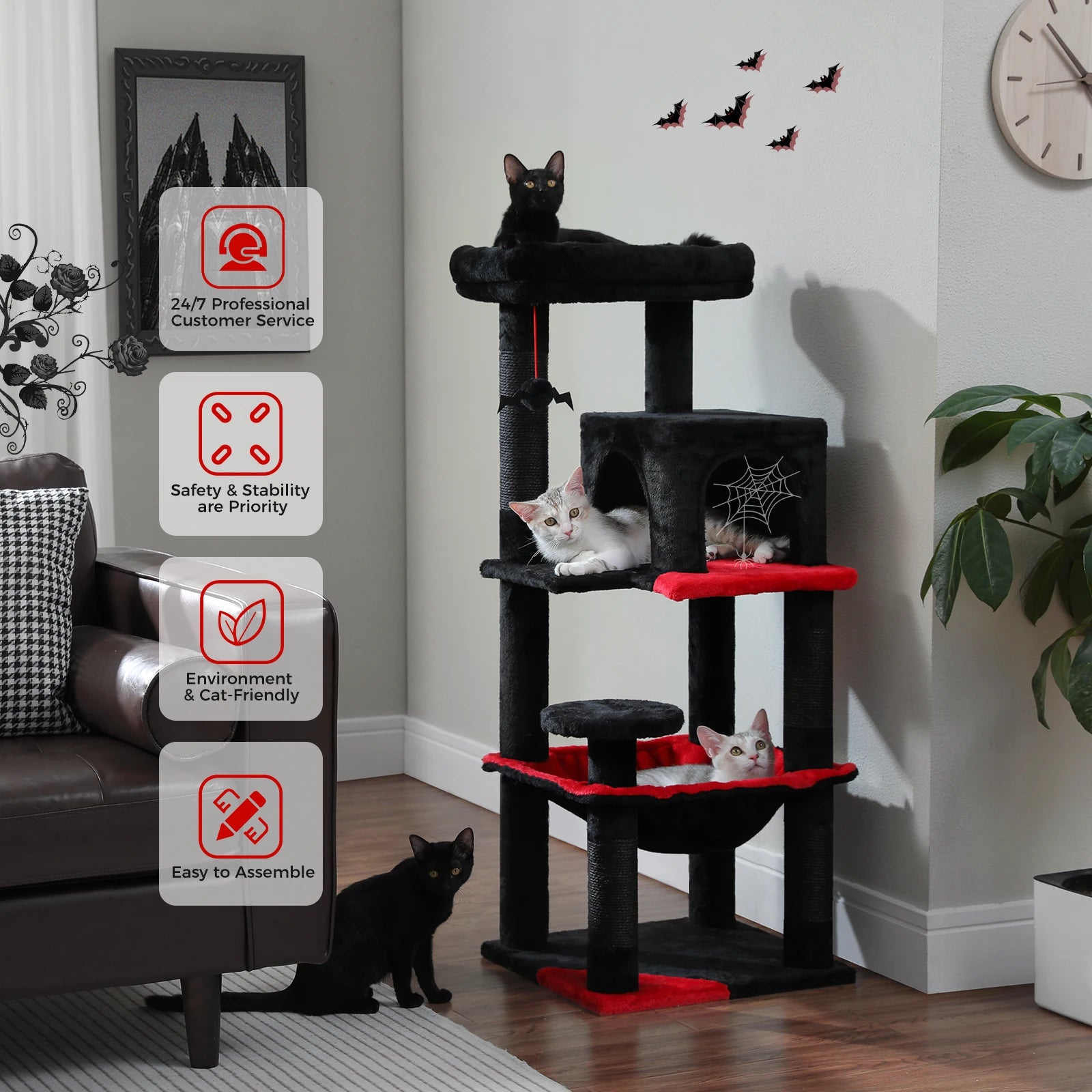 🐱 Multi-Level Luxury Cat Tree – Scratching Post Tower with Condo House for Indoor Cats