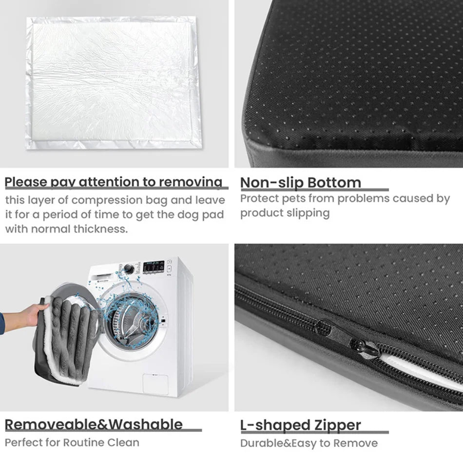 🛏️ Removable Dog Bed Mat – Washable Pet Cushion for Small and Medium Dogs
