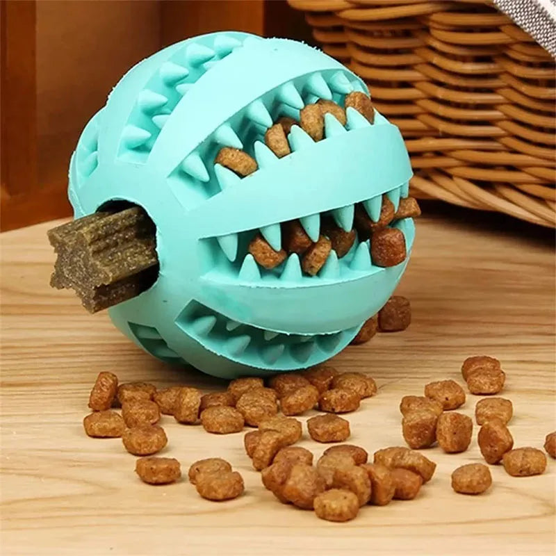 🎾 Interactive Rubber Chew Ball – Treat-Dispensing Toy for Dogs & Cats