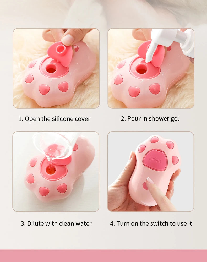 🛁 3-in-1 Electric Pet Steam Brush – Grooming, Hair Removal & Massage Comb for Cats & Dogs