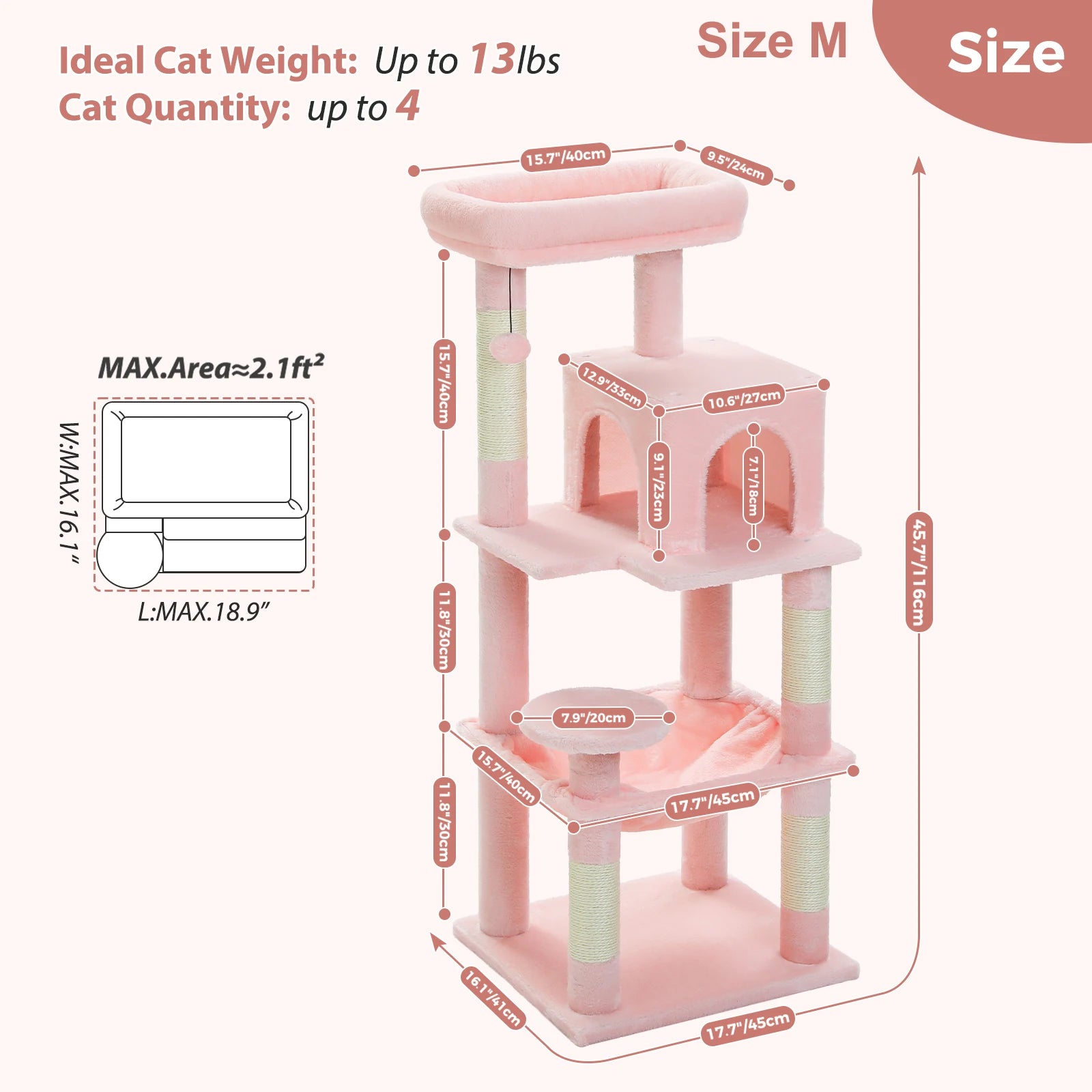 🐱 Multi-Level Luxury Cat Tree – Scratching Post Tower with Condo House for Indoor Cats