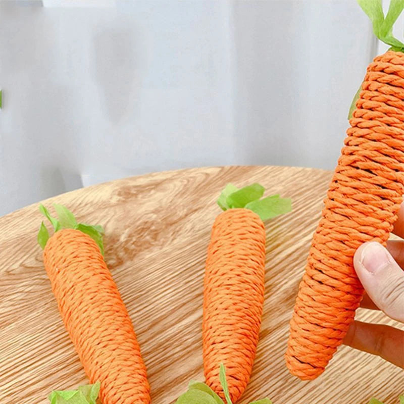 🥕 Audible Carrot Cat Toy – Tickling Molar Stick & Scratching Fun for Cats & Kittens