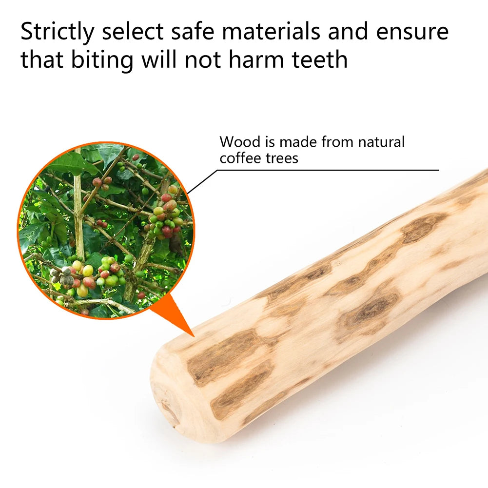 Coffee Wood Dog Chew Stick – Natural, Bite-Resistant Teeth Grinding Toy