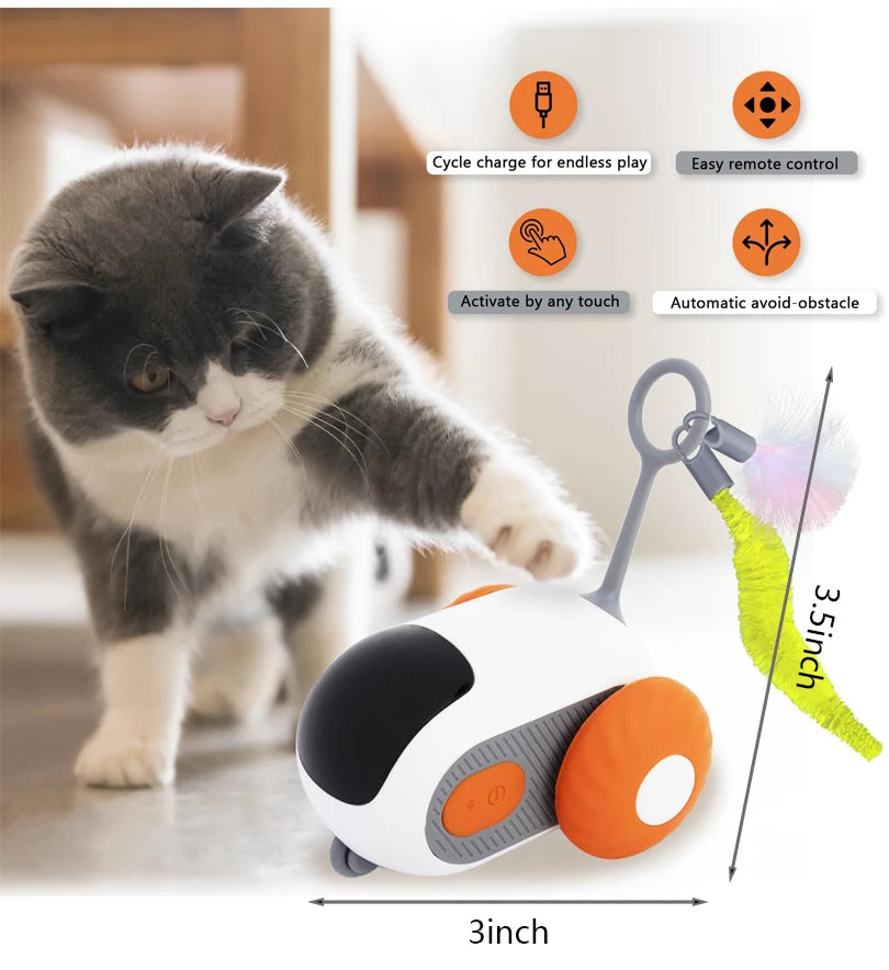🚗 Smart Interactive Pet Car Toy – Remote-Controlled Fun for Cats and Dogs