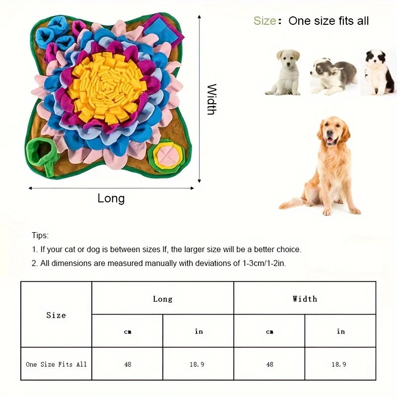🐾 Pet Sniffing Training Mat – Stress Relief & Slow Feeding Blanket for Dogs and Cats