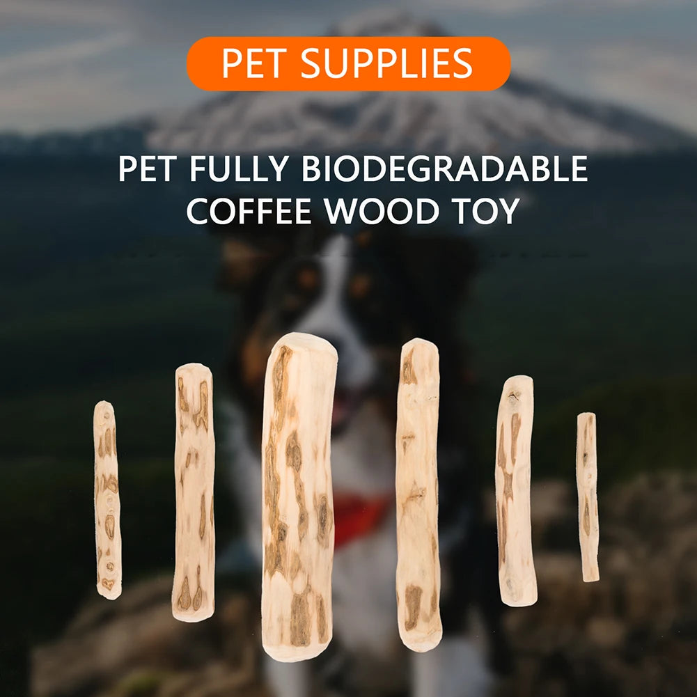Coffee Wood Dog Chew Stick – Natural, Bite-Resistant Teeth Grinding Toy