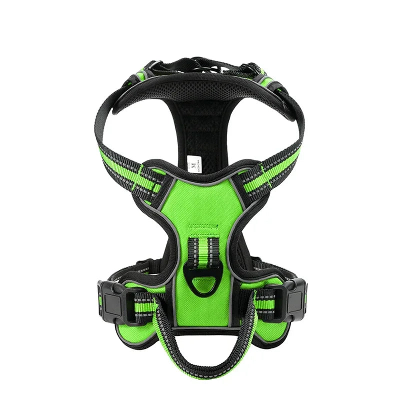 Adjustable Reflective Nylon Dog Harness – No-Pull Vest for Small and Large Dogs