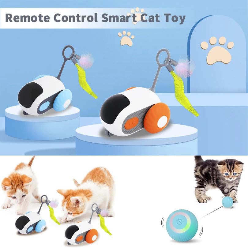 🚗 Smart Interactive Pet Car Toy – Remote-Controlled Fun for Cats and Dogs