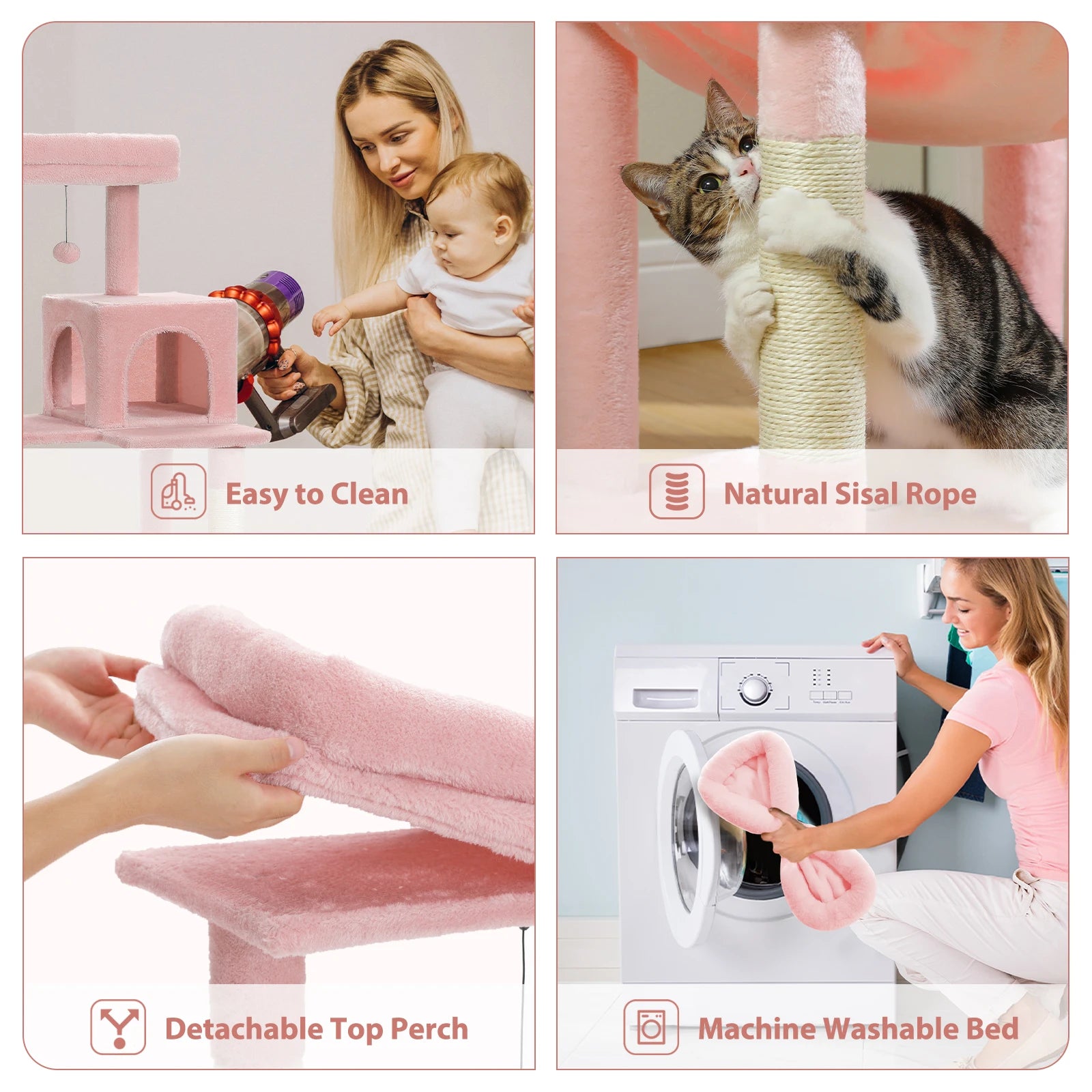 🐱 Multi-Level Luxury Cat Tree – Scratching Post Tower with Condo House for Indoor Cats