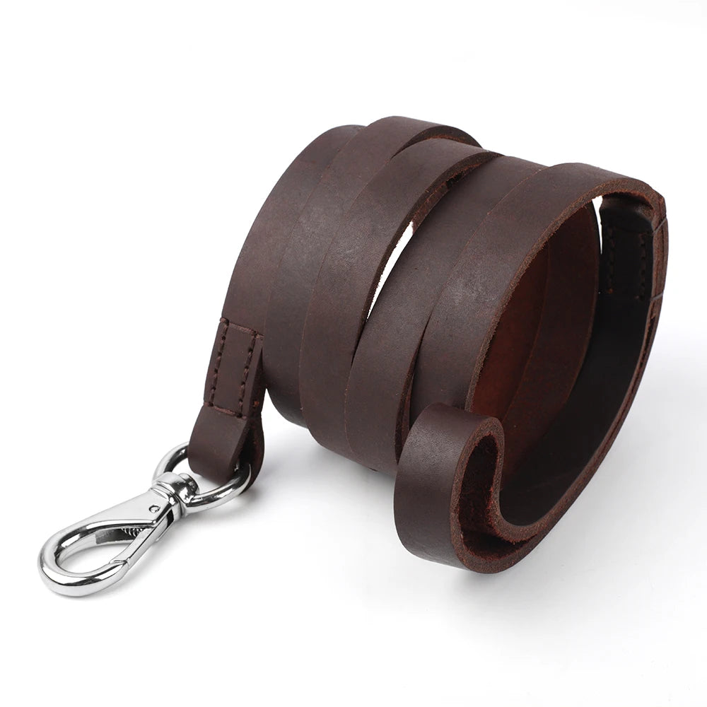 :  🐾 Durable Leather Dog Leash – Heavy-Duty Outdoor Lead for Medium & Large Dogs