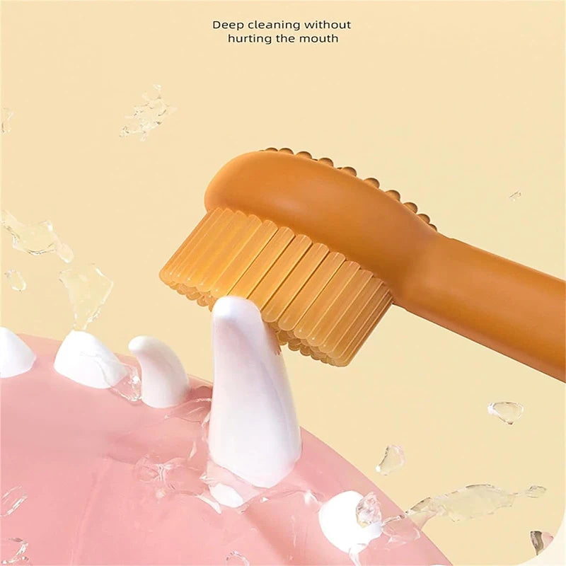 Pet Teeth Whitening & Cleaning Kit – Soft Silicone Toothbrush for Dogs & Cats