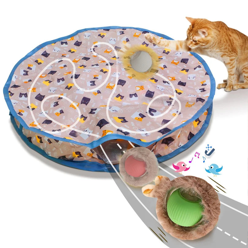 🐱 Motion-Activated Rolling Cat Toy – Fast Hide and Seek Fun for Cats