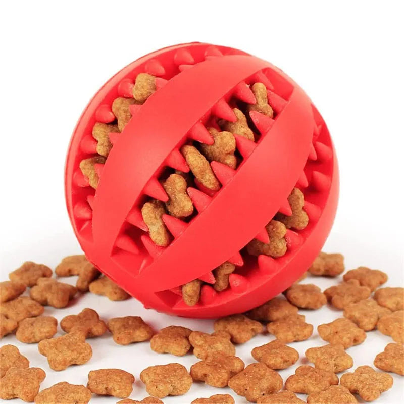 🎾 Interactive Rubber Chew Ball – Treat-Dispensing Toy for Dogs & Cats