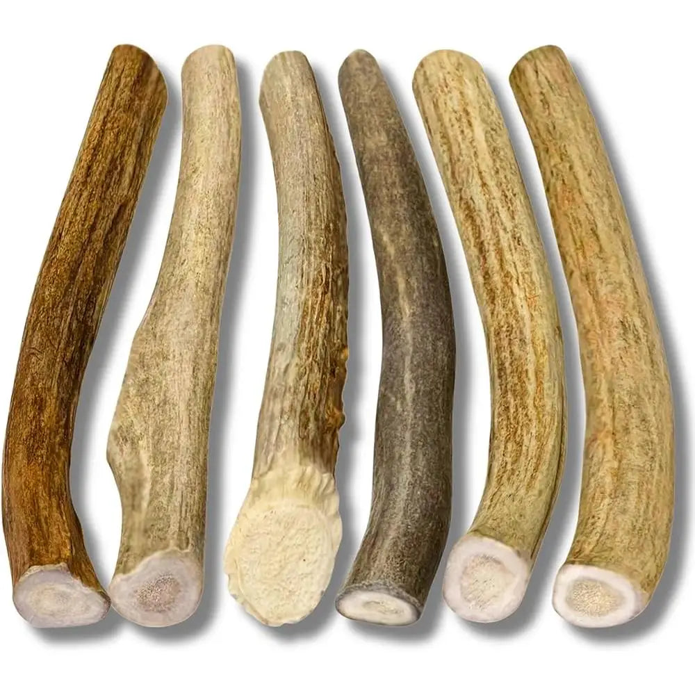 🦴 Natural Deer Antler Dog Chews – 6 Pack for Small Breed Dogs